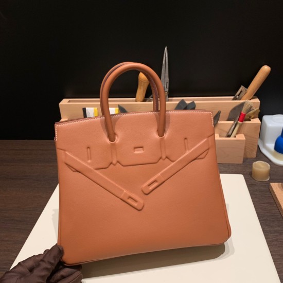 エルメス シャドーバーキン Hermes Shadow Birkin25 スイフト swift ゴールド 37 /Gold shadow-005 全手縫い