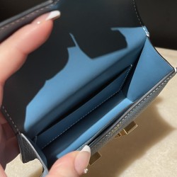 【アップグレード改良版】コンスタンス Constance slim ブルージーン デニムブルー 肩ベルト 2 本付属 腰巻きポーチ対応 マルチスタイル高級カードケース
