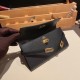 エルメス ケリーウォレット ロング ヴォーエプソン 89/Black (Noir) ブラック ゴールド金具   wallet-002 全手縫い