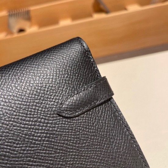 エルメス ケリーウォレット ロング ヴォーエプソン 89/Black (Noir) ブラック ゴールド金具   wallet-002 全手縫い