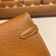 エルメス ケリーウォレット ロング ヴォーエプソン 37 /Gold ゴールド シルバー金具  wallet-004 全手縫い