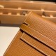 エルメス ケリーウォレット ロング ヴォーエプソン 37 /Gold ゴールド シルバー金具  wallet-004 全手縫い