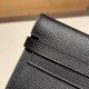エルメス ケリーウォレット ロング ヴォーエプソン 89/Black (Noir) ブラック シルバー金具  wallet-009 全手縫い