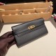 エルメス ケリーウォレット ロング ヴォーエプソン 89/Black (Noir) ブラック ゴールド金具   wallet-010 全手縫い