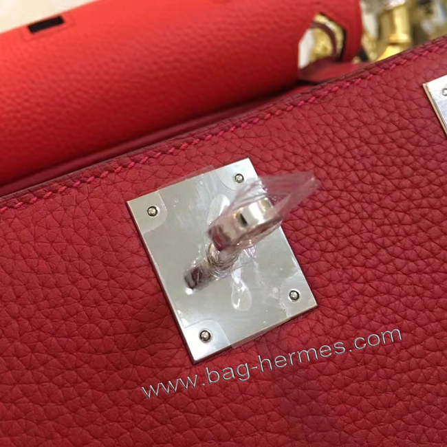 エルメス ジプシエール 28 レッド/ルビー シルバー金具