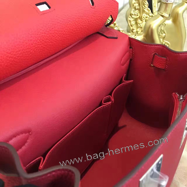 エルメス ジプシエール 28 レッド/ルビー シルバー金具