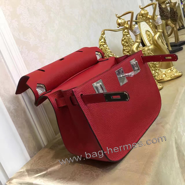 エルメス ジプシエール 28 レッド シルバー金具