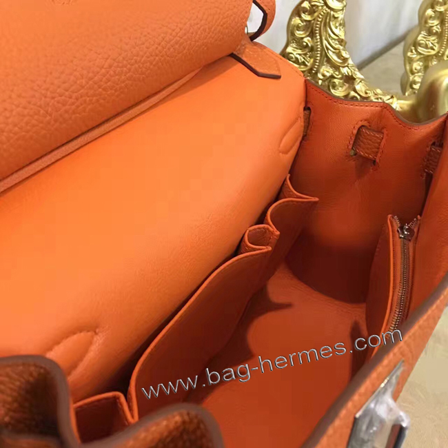 エルメス ジプシエール 28 オレンジ シルバー金具