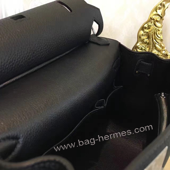 エルメス ジプシエール 28 ブラック シルバー金具