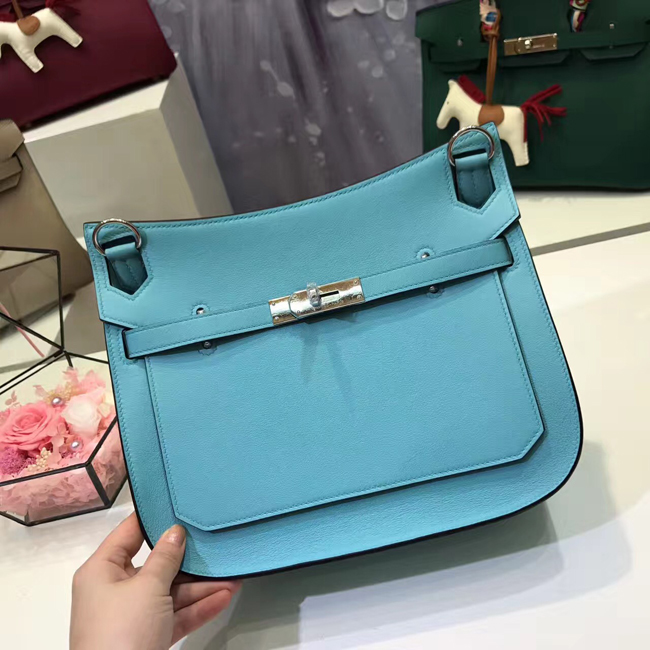 エルメス ジプシエール 28 ブルーアトール スイフト シルバー金具