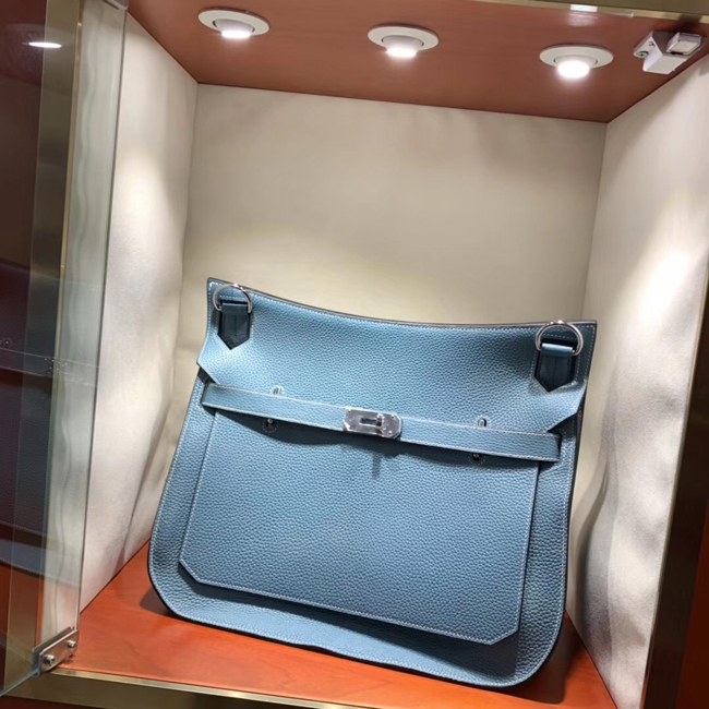 エルメス ジプシエール31 ブルージーン シルバー金具