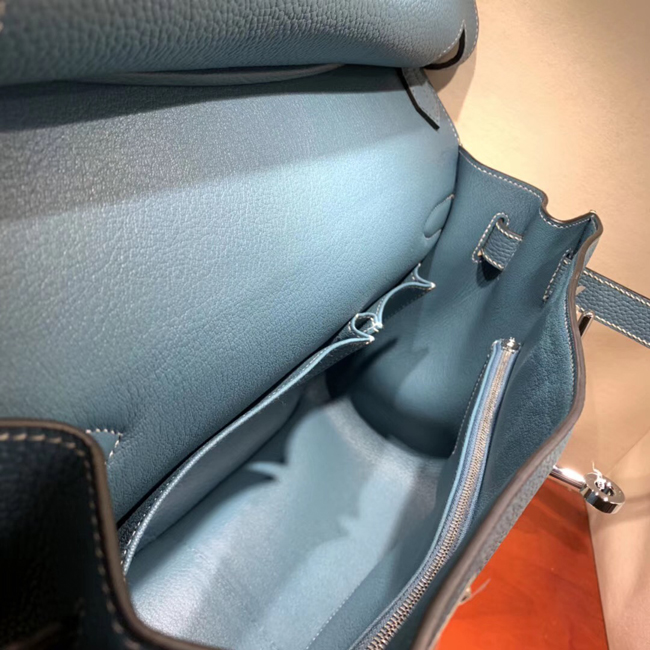 エルメス ジプシエール31 ブルージーン シルバー金具