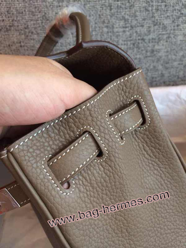 エルメス ケリー32 エトゥープ トゴ シルバー金具