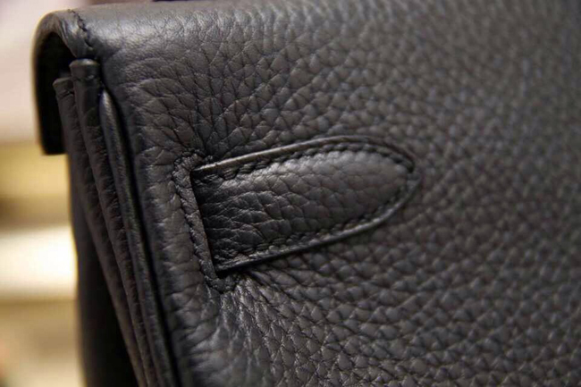 エルメス ケリー32 ブラック トゴ ゴールド金具