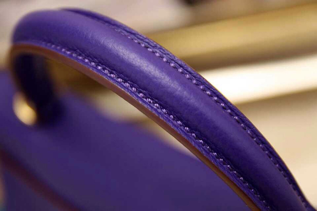 エルメス ケリー32 パープル トゴ ゴールド金具