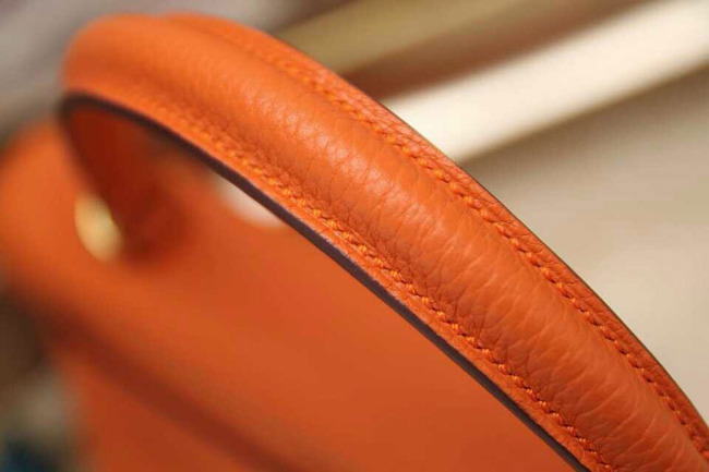 エルメス ケリー32 オレンジ トゴ ゴールド金具