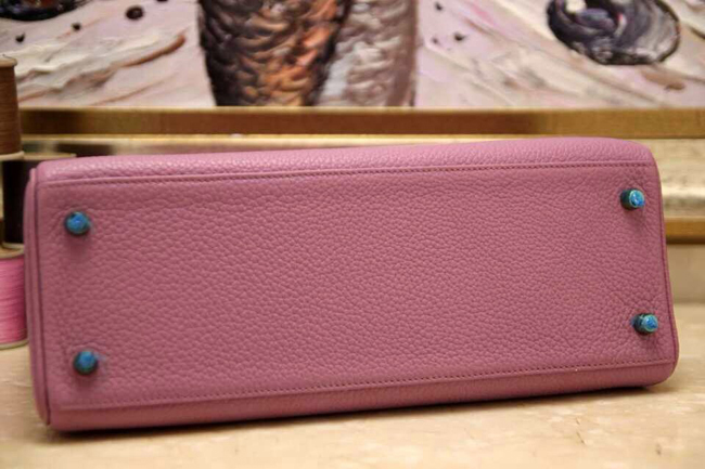 エルメス ケリー32 ピンクムラサキ トゴ ゴールド金具