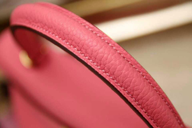 エルメス ケリー32 ローズリップスティック トゴ ゴールド金具