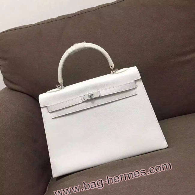 エルメス ケリー32 シロ ヴォーエプソン シルバー金具