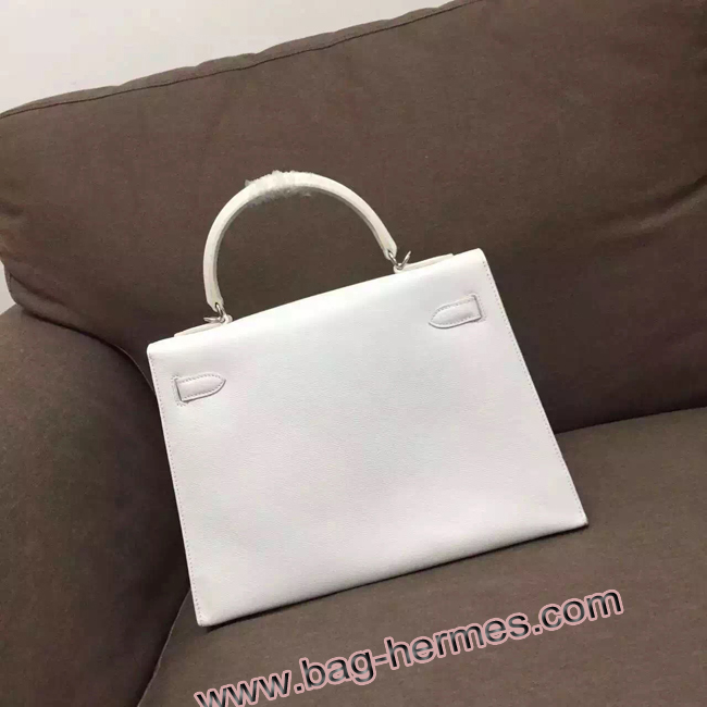 エルメス ケリー32 シロ ヴォーエプソン シルバー金具