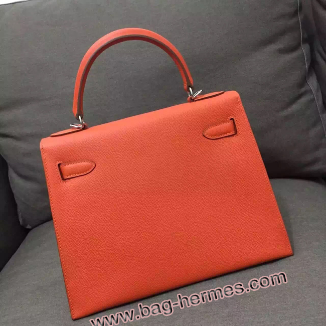 エルメス ケリー32 オレンジ ヴォーエプソン シルバー金具