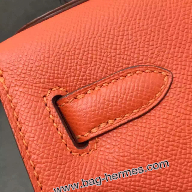 エルメス ケリー32 オレンジ ヴォーエプソン シルバー金具