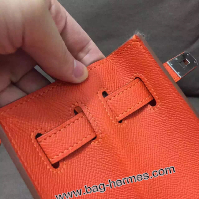 エルメス ケリー32 オレンジ ヴォーエプソン シルバー金具