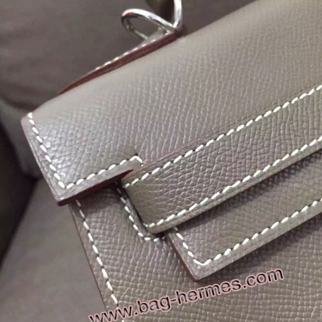 エルメス ケリー32 エトゥープ ヴォーエプソン シルバー金具