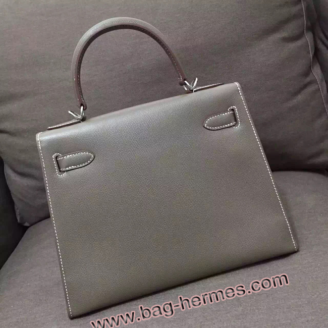 エルメス ケリー32 エトゥープ ヴォーエプソン シルバー金具