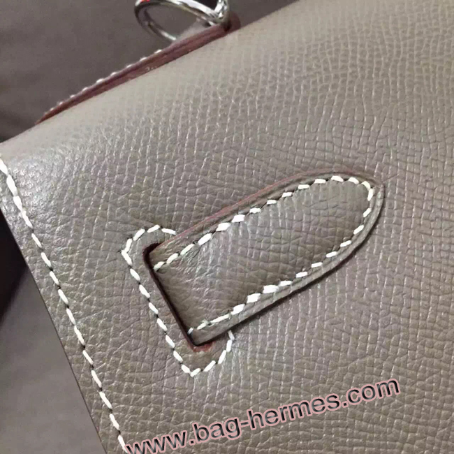 エルメス ケリー32 エトゥープ ヴォーエプソン シルバー金具