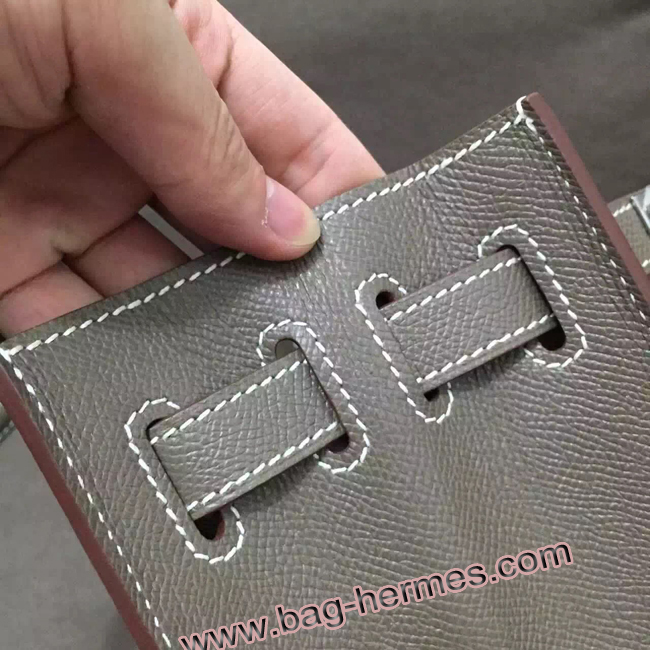 エルメス ケリー32 エトゥープ ヴォーエプソン シルバー金具