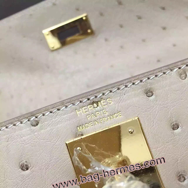エルメス ケリー32 パーシュマン オーストリッチ ゴールド金具