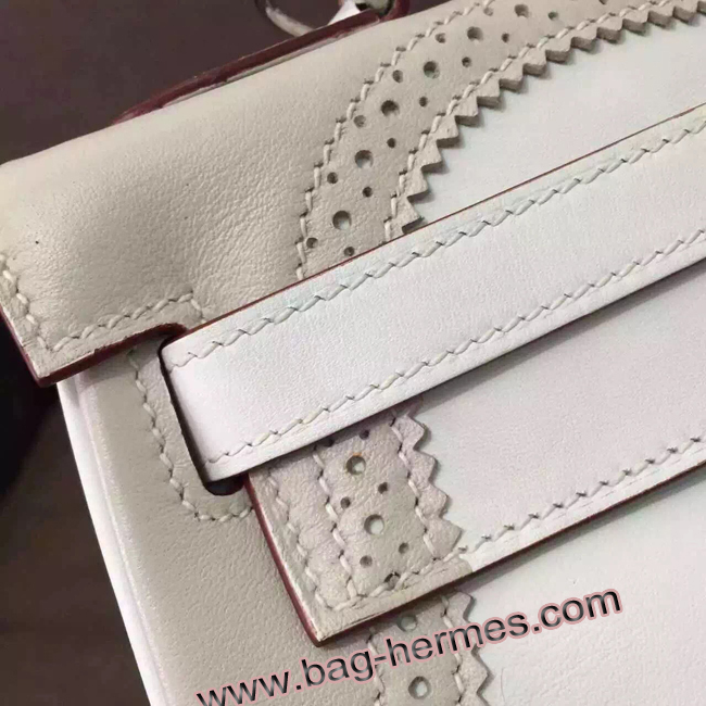 エルメス ケリー32 ホワイト シルバー金具