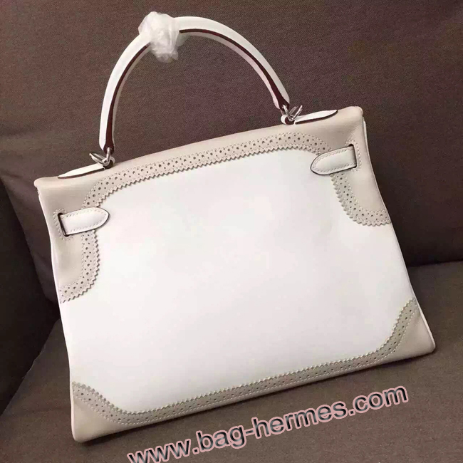エルメス ケリー32 ホワイト シルバー金具