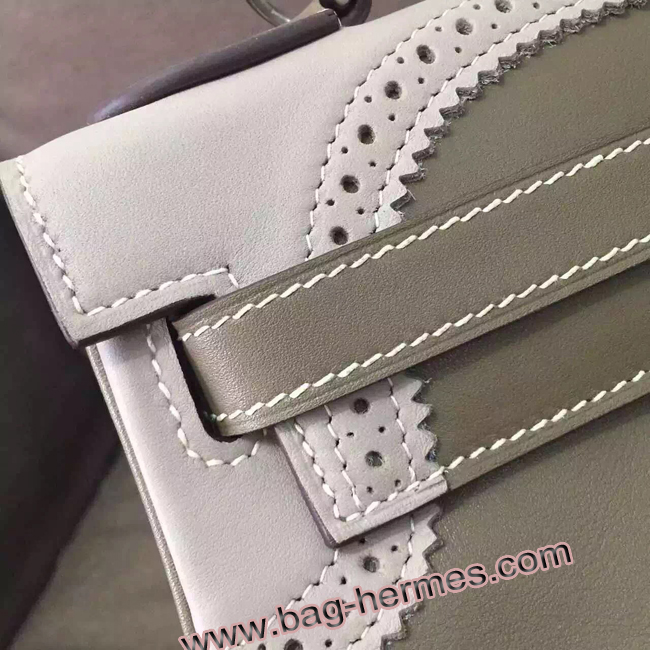エルメス ケリー32 エトゥープ シルバー金具