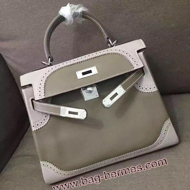 エルメス ケリー32 エトゥープ シルバー金具