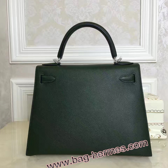 エルメス ケリー32 ヴェールアングレ ヴォーエプソン シルバー金具