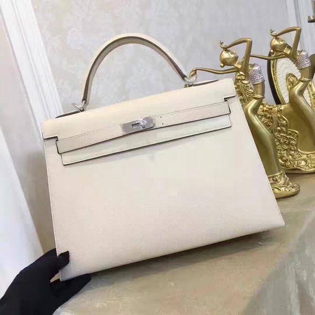 エルメス ケリー32 クレ ヴォーエプソン シルバー金具