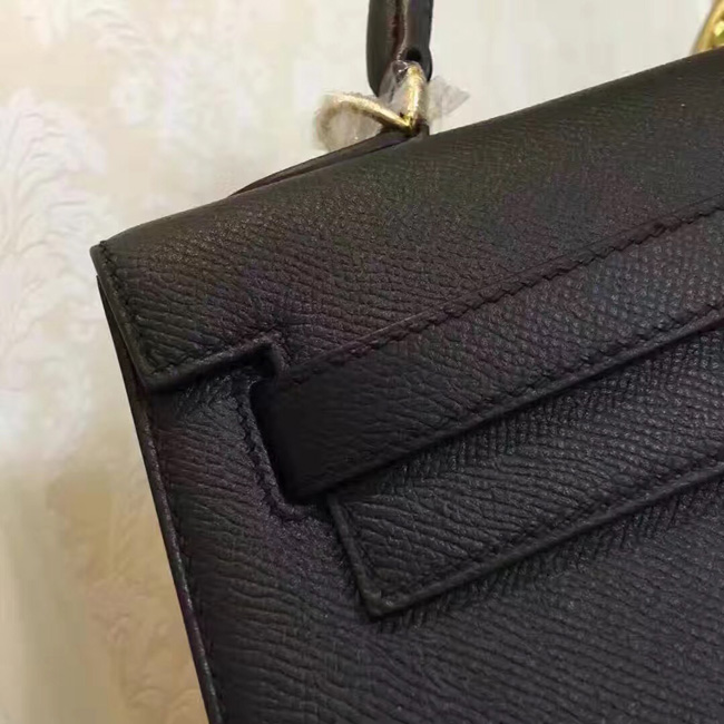 エルメス ケリー32 ブラック ヴォーエプソン ゴールド金具