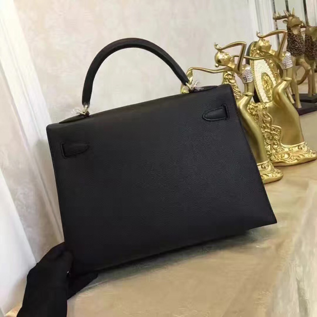 エルメス ケリー32 ブラック ヴォーエプソン ゴールド金具