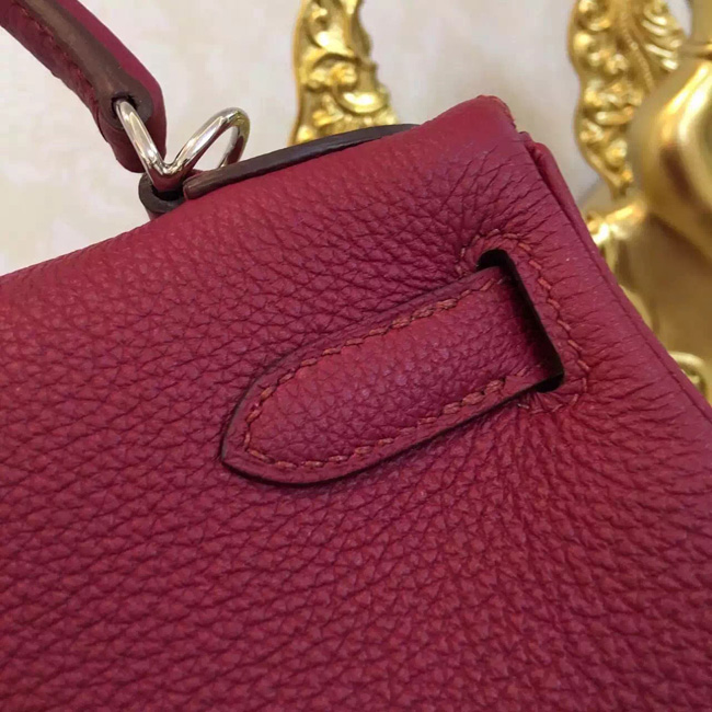 エルメス ケリー32 ルビー トゴ シルバー金具