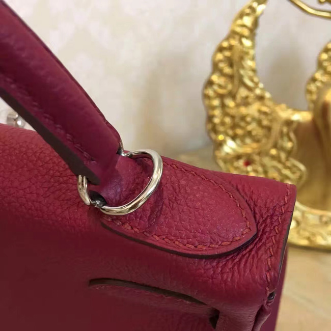 エルメス ケリー32 ルビー トゴ シルバー金具