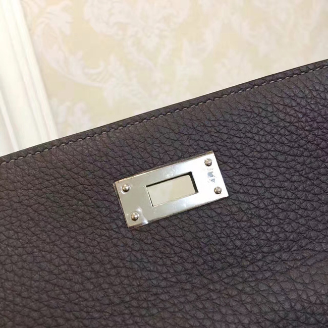 エルメス ケリー32 グラファイト トゴ シルバー金具