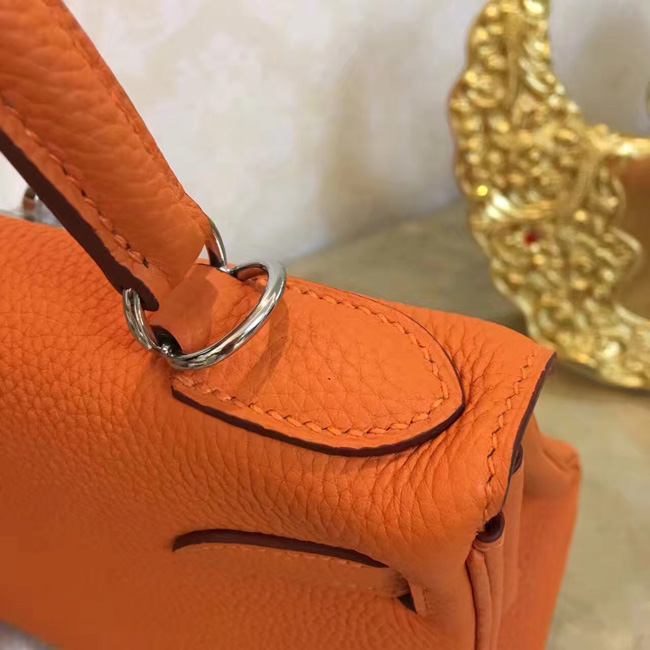 エルメス ケリー32 オレンジ トゴ シルバー金具