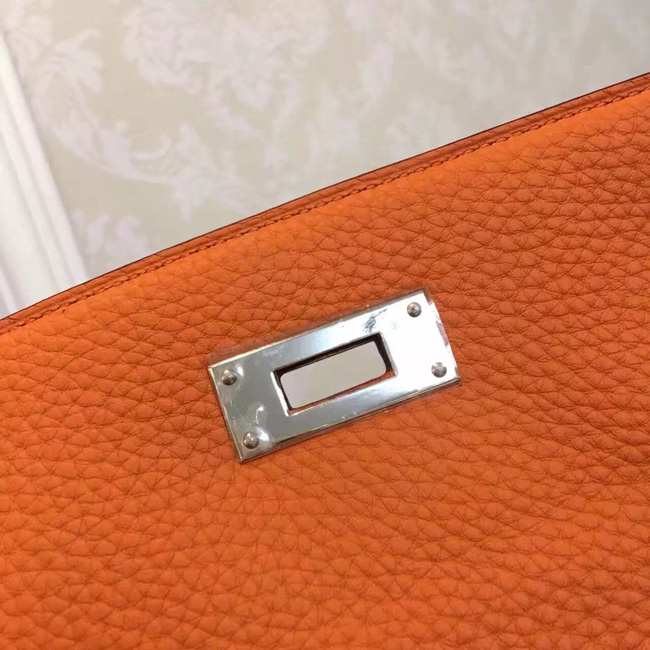 エルメス ケリー32 オレンジ トゴ シルバー金具