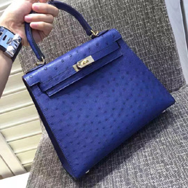 エルメス ケリー32 クロッカス オーストリッチ ゴールド金具