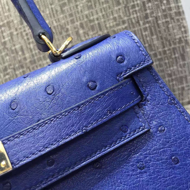エルメス ケリー32 クロッカス オーストリッチ ゴールド金具