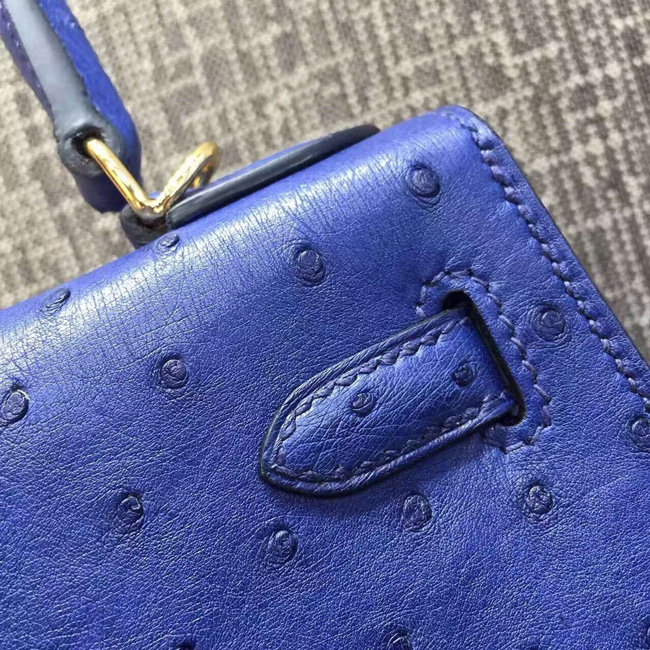 エルメス ケリー32 クロッカス オーストリッチ ゴールド金具