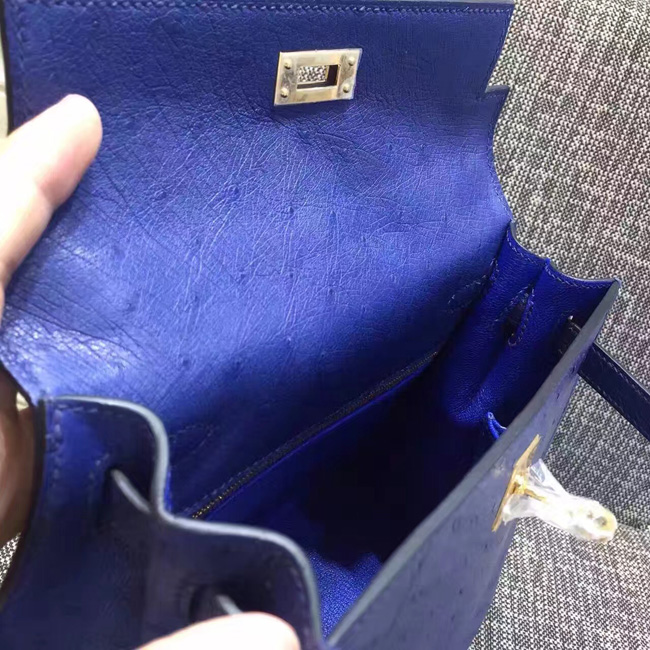 エルメス ケリー32 クロッカス オーストリッチ ゴールド金具