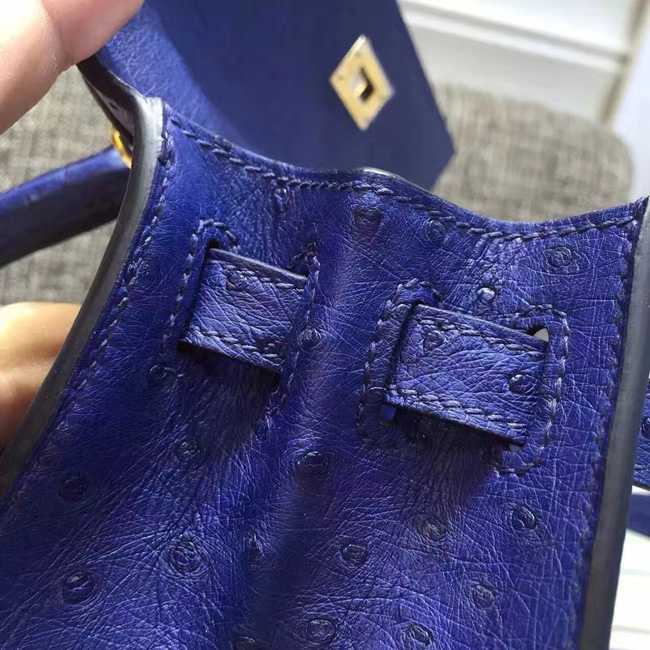 エルメス ケリー32 クロッカス オーストリッチ ゴールド金具